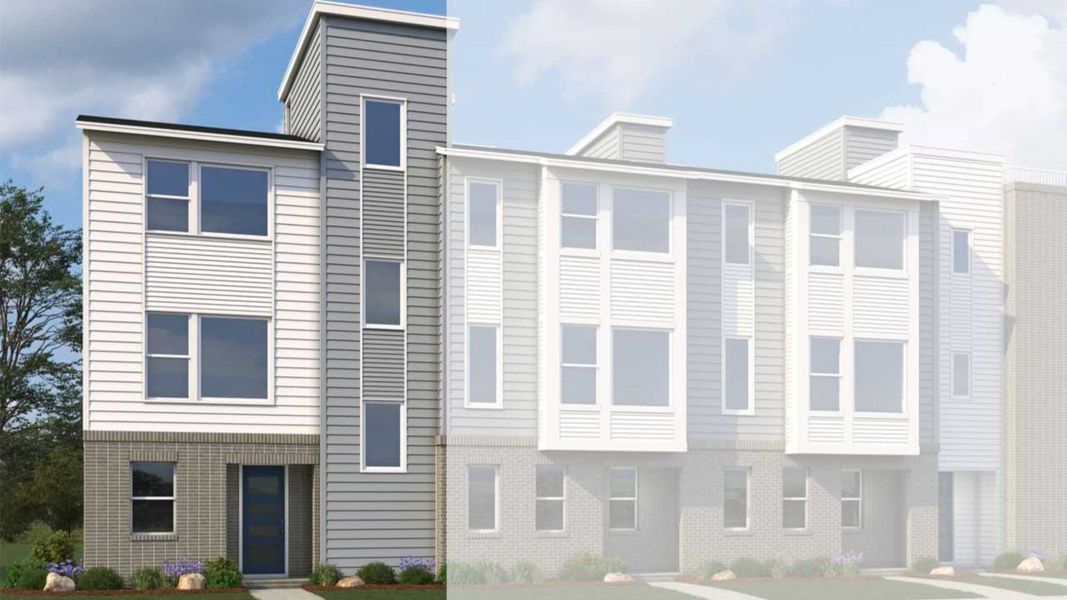 Representative exterior photo of a completed home built from the Columbia by Brightland Homes in Dillon Pointe - Skyview, Broomfield, CO (Image 2).