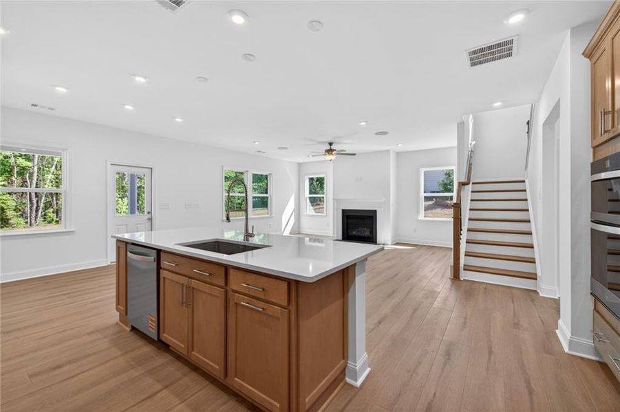 Furnished interior view inside a new home in Riversprings, Dacula (Image 11).