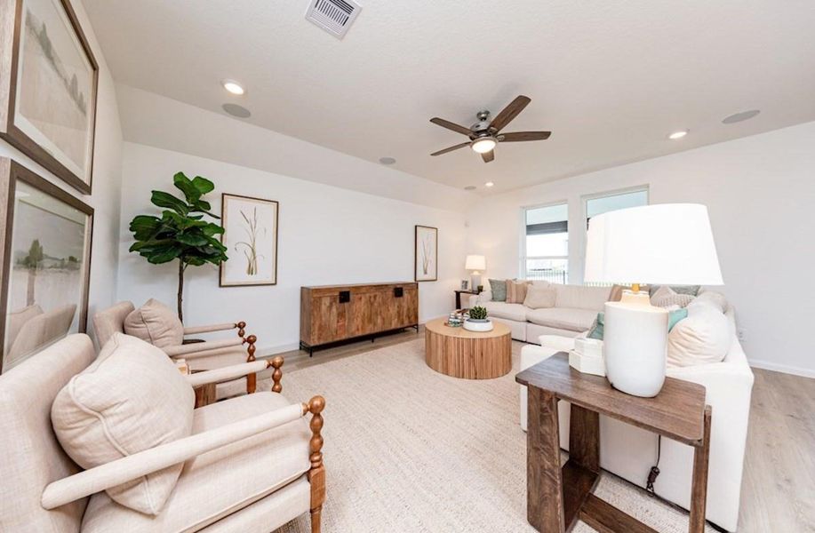 Furnished interior view inside a new home in Laurel Landing: Landmark Collection, Alvin (Image 7).