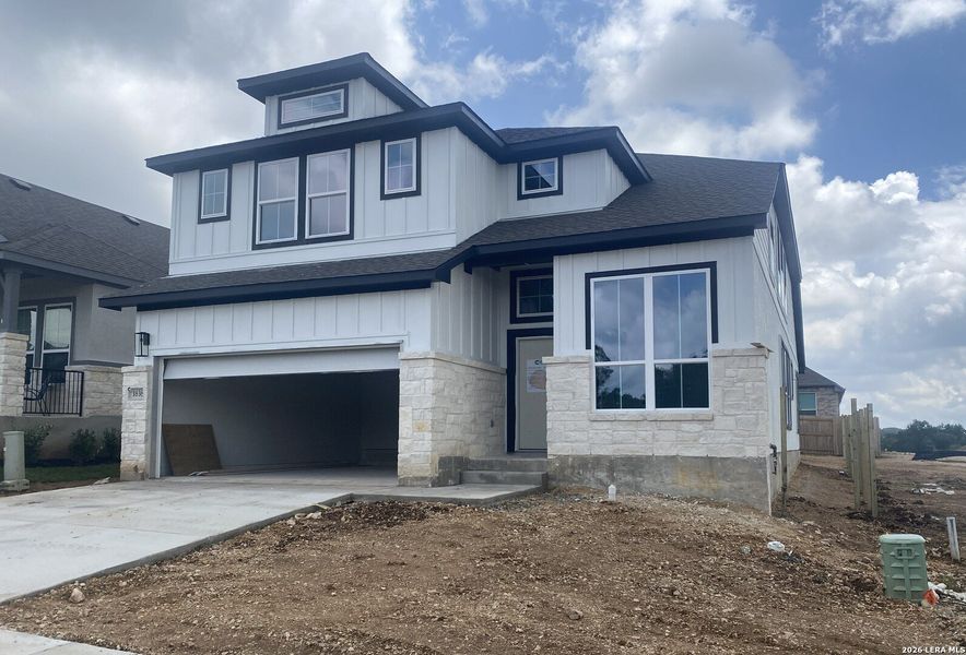 In-progress construction of a new home in Meyer Ranch, New Braunfels, TX (Image 22).