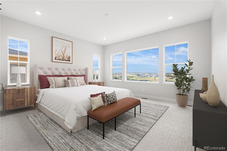 Furnished interior view inside a new home in Retreat at The Canyons, Castle Pines (Image 24).