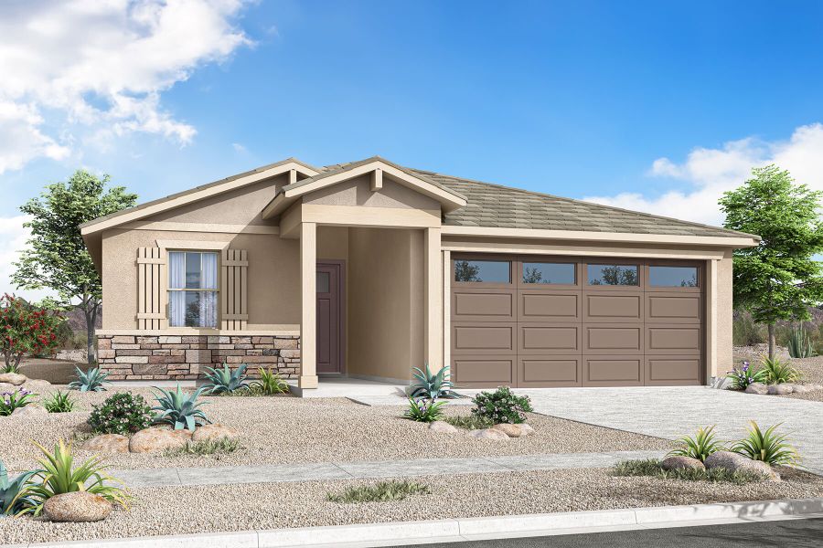 Representative exterior photo of a completed home built from the Brandy by Mattamy Homes in Tyler Ranch, Buckeye, AZ (Image 2).