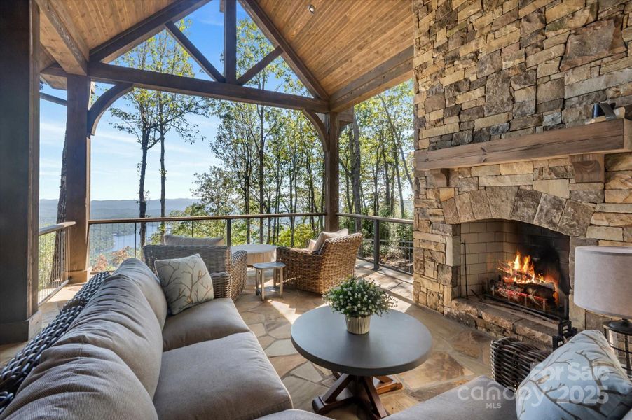 Exterior details and patio area of a home in , Lake Toxaway (Image 2). Exterior details and patio area of a home in , Lake Toxaway (Image 2).