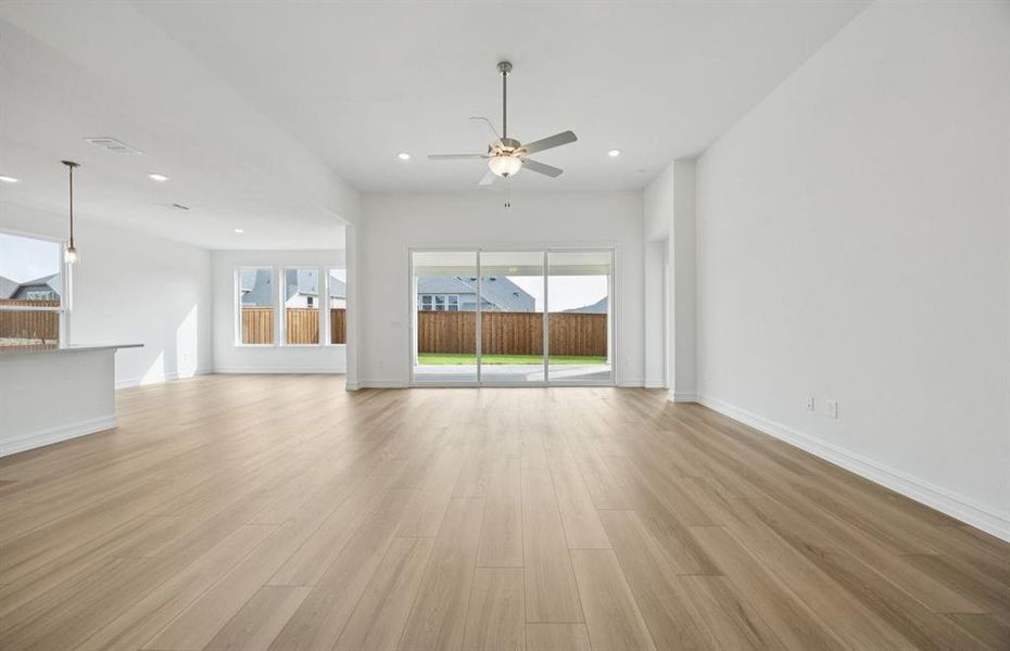 Gathering room view into backyard Gathering room view into backyard