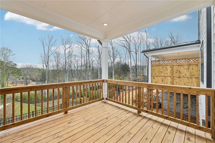 Exterior details and patio area of a home in Millcroft Townhomes, Buford (Image 22).