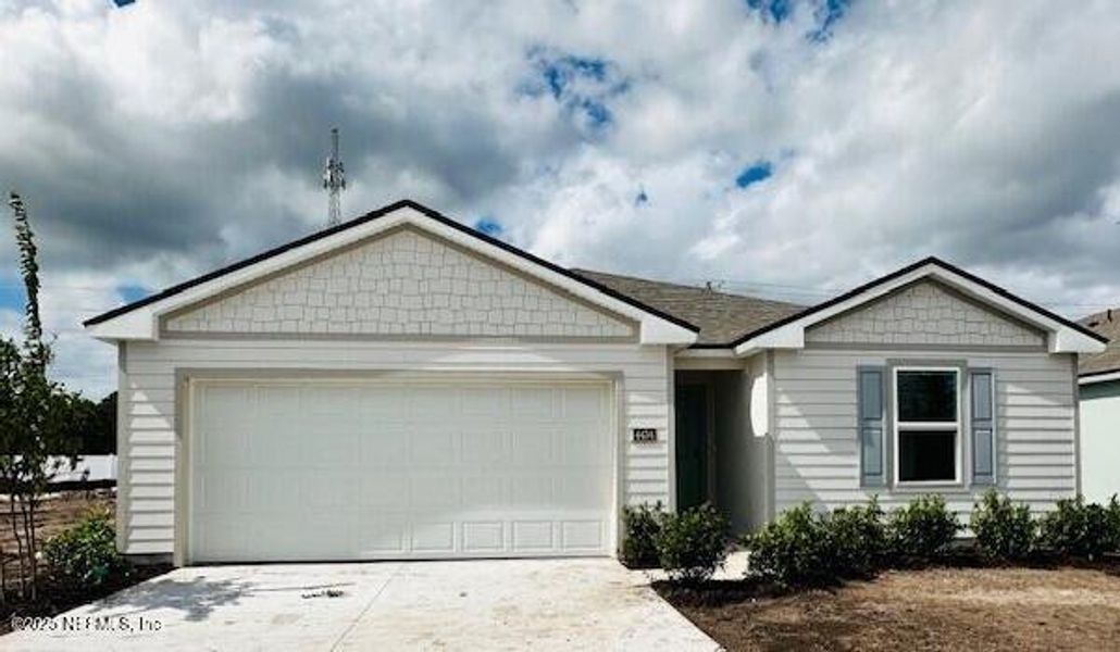 Front exterior of a new home in Rookery, Green Cove Springs, FL, highlighting curb appeal (Image 23).