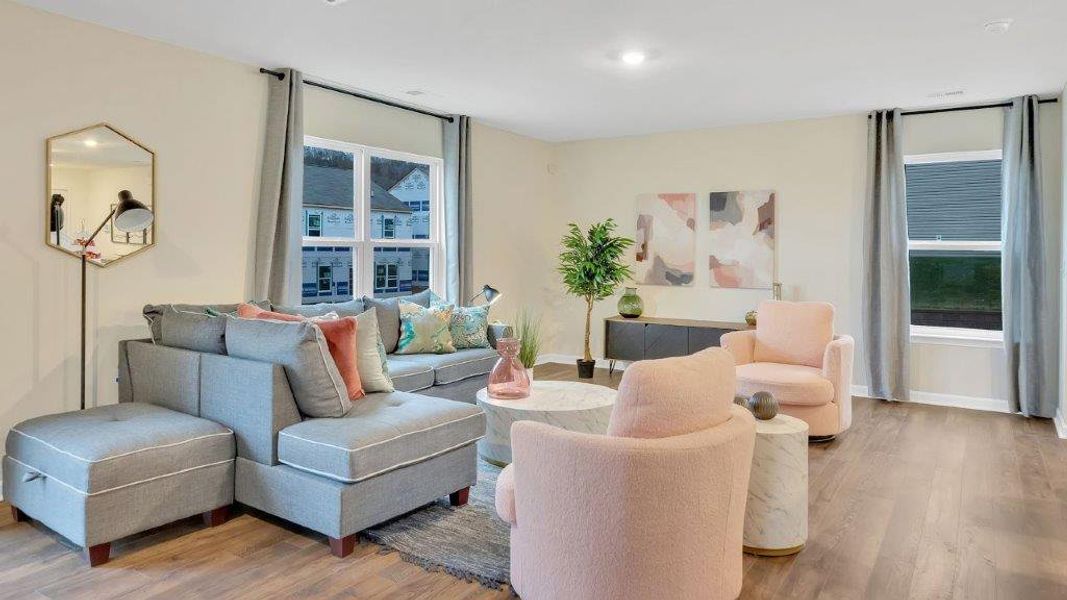 Furnished interior view inside a new home in The Hideaway at Fox Meadows, Bluff City (Image 11).