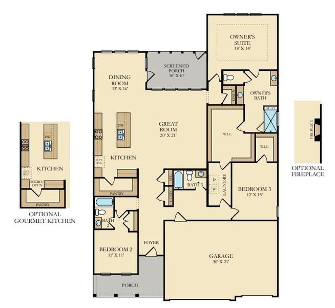 2D floor plan layout of this home in , Summerville, SC (Image 2). 2D floor plan layout of this home in , Summerville, SC (Image 2).
