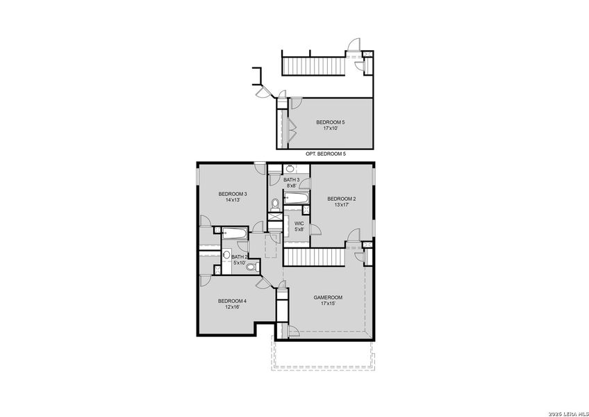 2D floor plan layout of this home in Swenson Heights, Seguin, TX (Image 3).