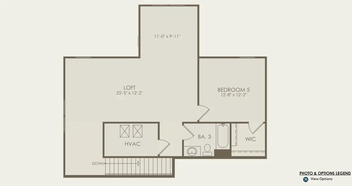 2D floor plan layout for the Mystique Grand by Pulte Homes in Lakeview Estates, Palm Coast, FL (Image 4).