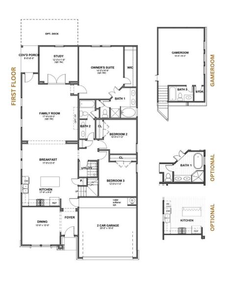 2D floor plan layout of this home in , Angleton, TX (Image 1).