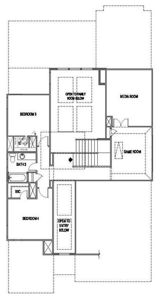 2D floor plan layout of this home in Blackhawk, Pflugerville, TX (Image 2). 2D floor plan layout of this home in Blackhawk, Pflugerville, TX (Image 2).