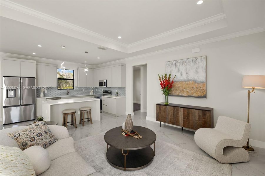 Furnished interior view inside a new home in , Naples (Image 10).