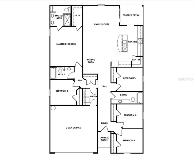 2D floor plan layout of this home in , Poinciana, FL (Image 2).