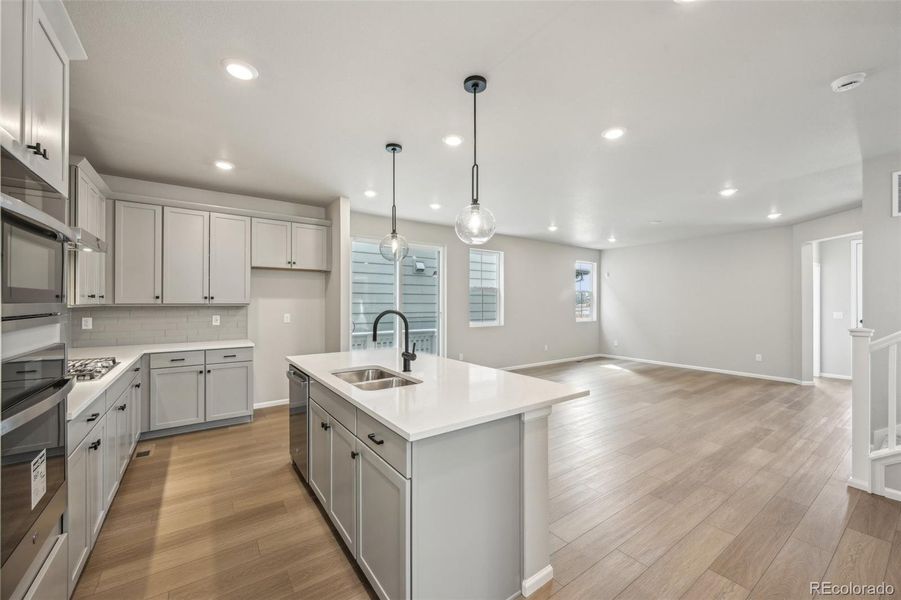 Furnished interior view inside a new home in The Villas Collection at Sterling Ranch, Littleton (Image 7).