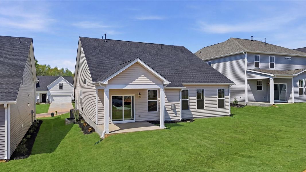 Exterior details and patio area of a home in Iris Meadows, Moore (Image 21).