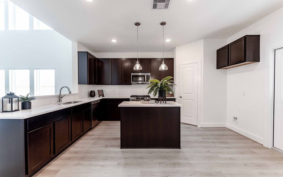 Furnished interior view inside a new home in Massey Oaks, Pearland (Image 7).