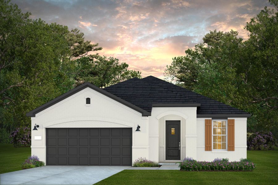 Representative exterior photo of a completed home built from the Mainstay by Del Webb in Del Webb Fulshear, Fulshear, TX (Image 26).