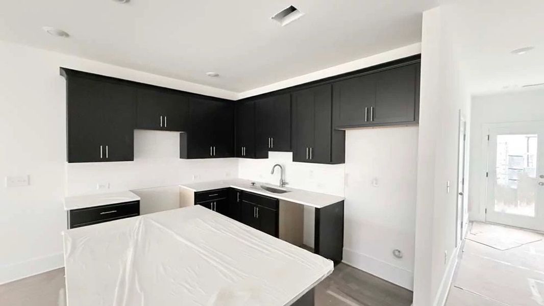 Kitchen featuring Industrial Collection Finishes Construction Progress