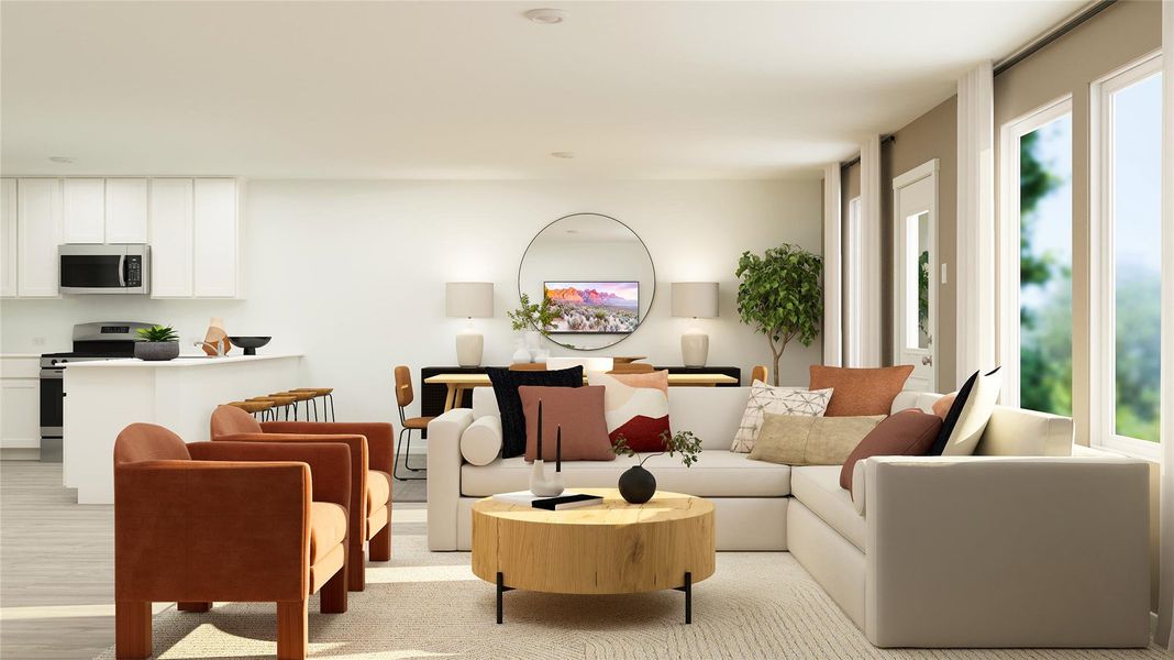 Furnished interior view inside a new home in River Bridge Ranch: Majors Collection, San Marcos (Image 13).