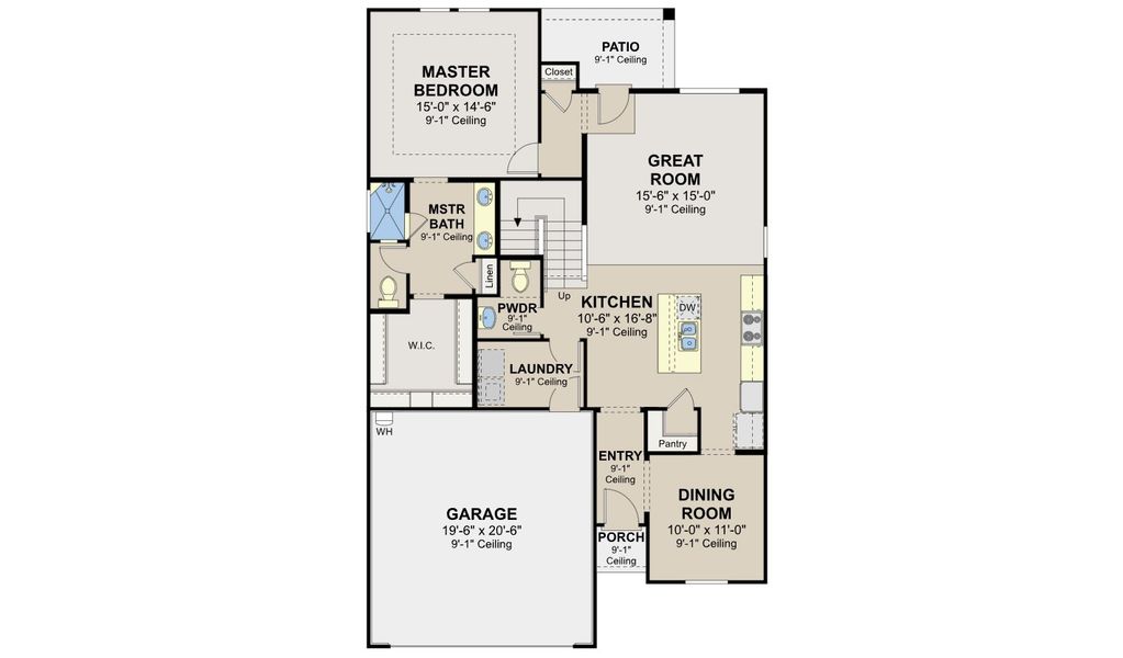 2D floor plan layout for the Alto by Hakes Brothers in Hunters Ranch, San Antonio, TX (Image 4).