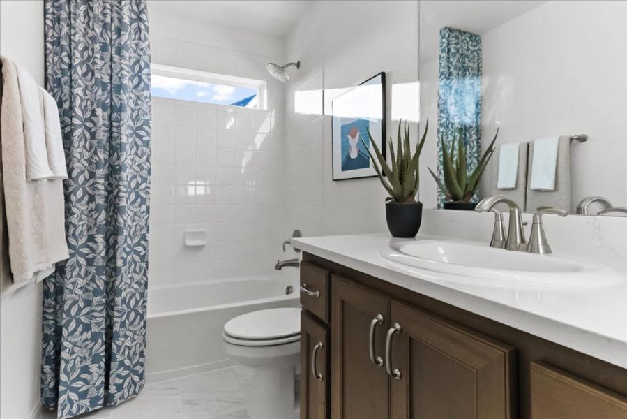 Representative furnished interior of a home built from the Westbury by Pacesetter Homes in Creekview Meadows, Pilot Point (Image 27).