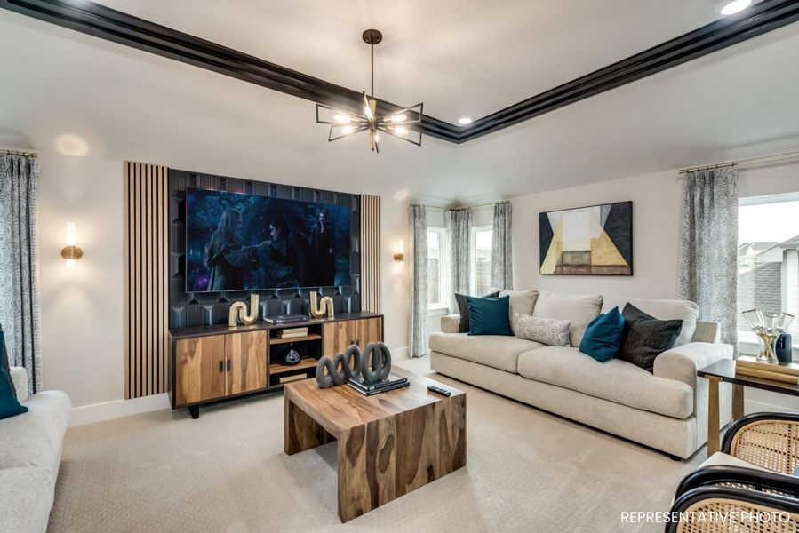 Furnished interior view inside a new home in Creekside at Elevon, Lavon (Image 14).