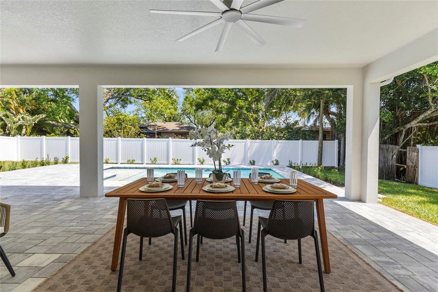 Exterior details and patio area of a home in , Sarasota (Image 3).
