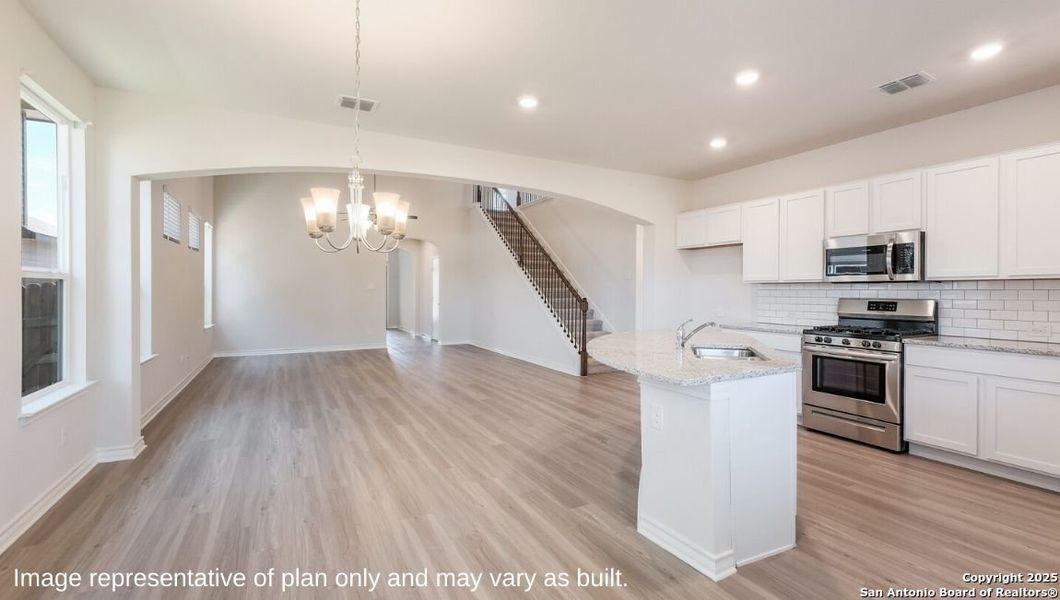 Furnished interior view inside a new home in Brookstone Creek, San Antonio (Image 8).