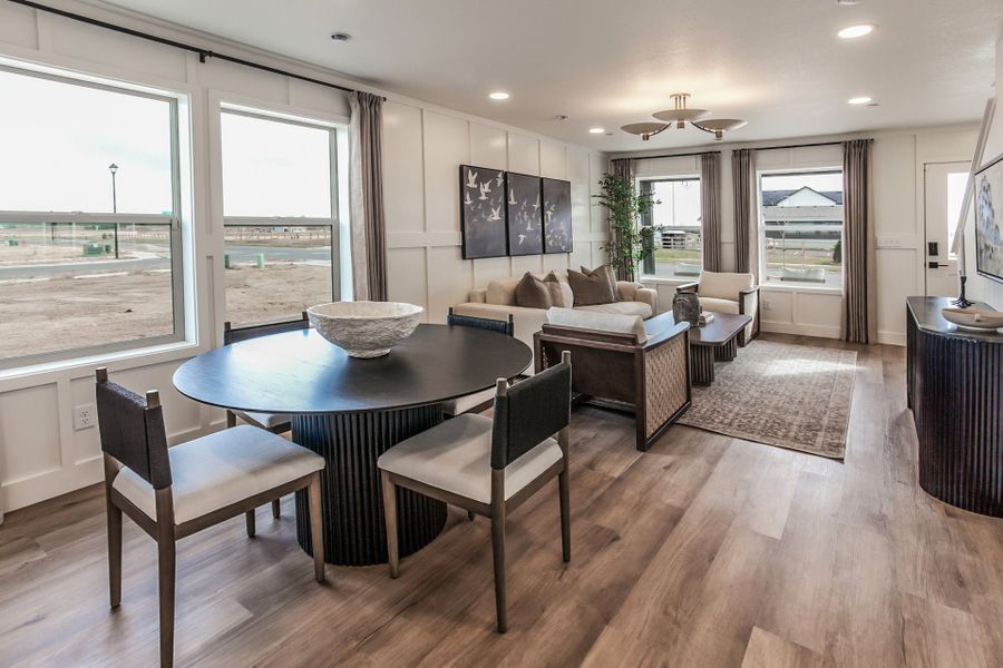 Furnished interior in a model home at Prairie Song Cottages in Windsor (Image 9). Furnished interior in a model home at Prairie Song Cottages in Windsor (Image 9).