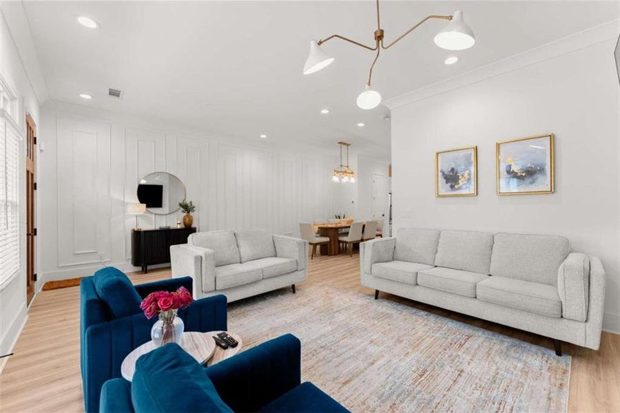 Furnished interior view inside a new home in Skyview On Broad, Sugar Hill (Image 46).