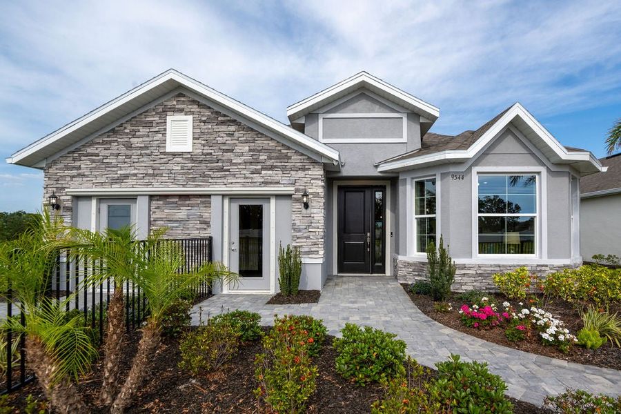 Representative exterior photo of a completed home built from the Hampton II by Park Square Residential in Leela Reserve, Tavares, FL (Image 22).