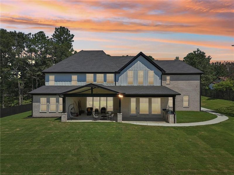 Front exterior of a new home in , Hoschton, GA, highlighting curb appeal (Image 34). Front exterior of a new home in , Hoschton, GA, highlighting curb appeal (Image 34).