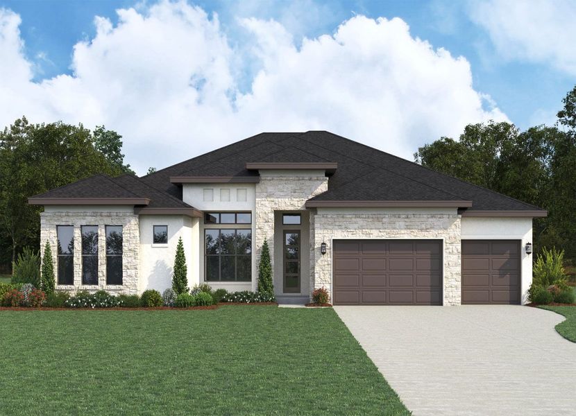 Portland Floor Plan Elevation B in Audubon 80's, Magnolia | Sitterle Homes