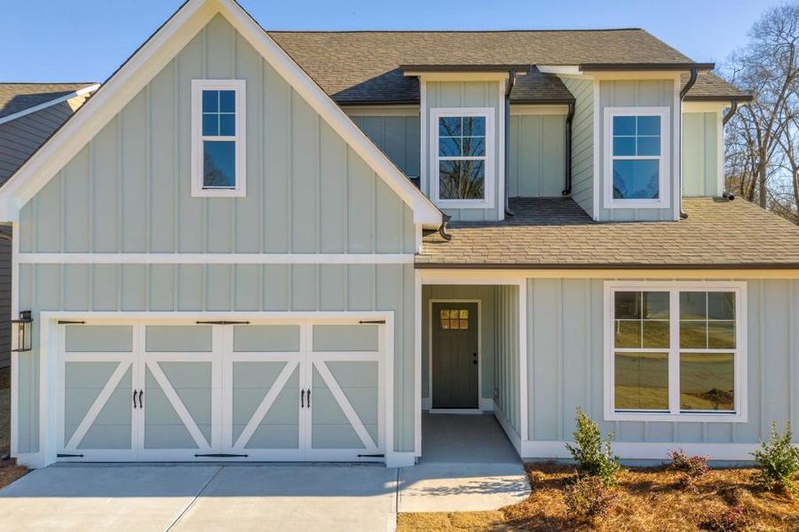 Front exterior of a new home in , Hartwell, GA, highlighting curb appeal (Image 2).