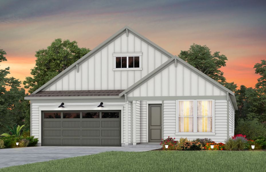 Front exterior of a new home in Kinsdale, Lancaster, SC, highlighting curb appeal (Image 21).