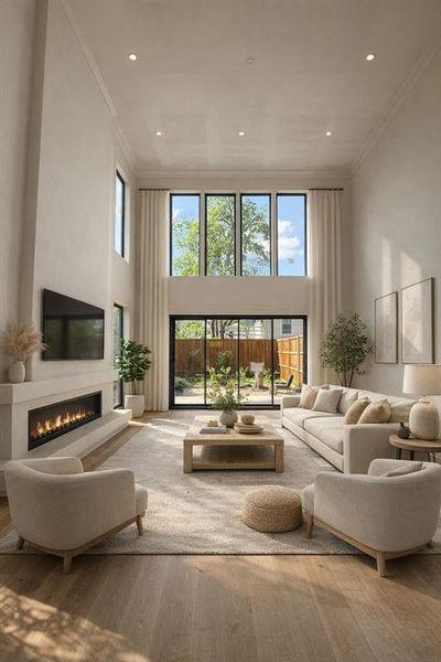 Furnished interior view inside a new home in , Dallas (Image 3).