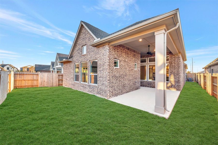 Exterior details and patio area of a home in Grange 45' Homesites, Katy (Image 29).