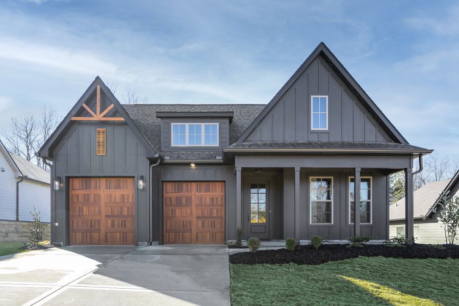 Representative exterior photo of a completed home built from the The Oxford by Greentech Homes LLC in The Thicket at Sedman Hills, Hixson, TN (Image 26).
