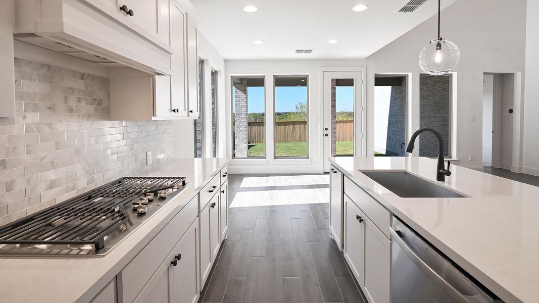 Furnished interior view inside a new home in Crosswinds 50', Kyle (Image 8). Furnished interior view inside a new home in Crosswinds 50', Kyle (Image 8).