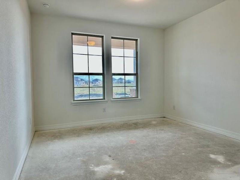 Construction progress – bedroom.