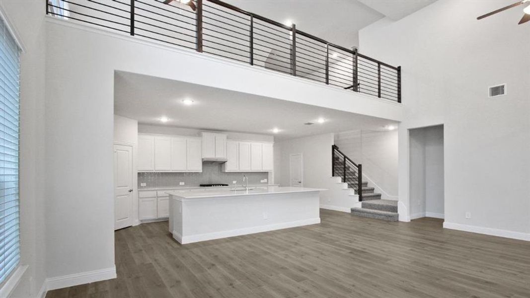 Furnished interior view inside a new home in The Landing at Hidden Lakes, McKinney (Image 4). Furnished interior view inside a new home in The Landing at Hidden Lakes, McKinney (Image 4).