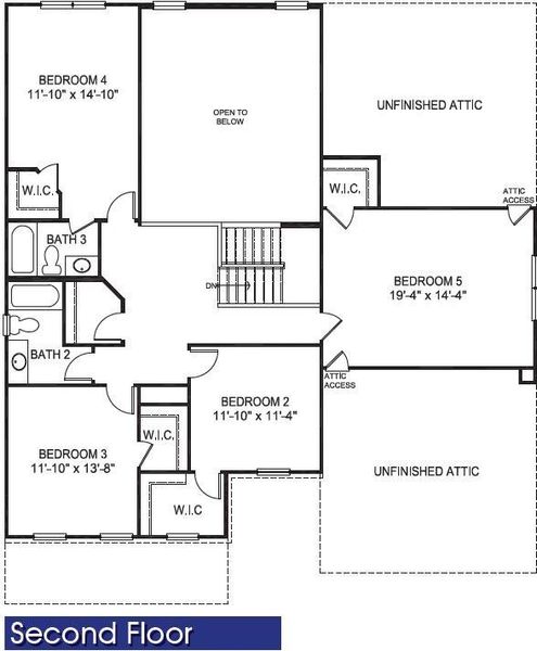 2D floor plan layout of this home in Cardiff Glyn, Catawba, NC (Image 4).