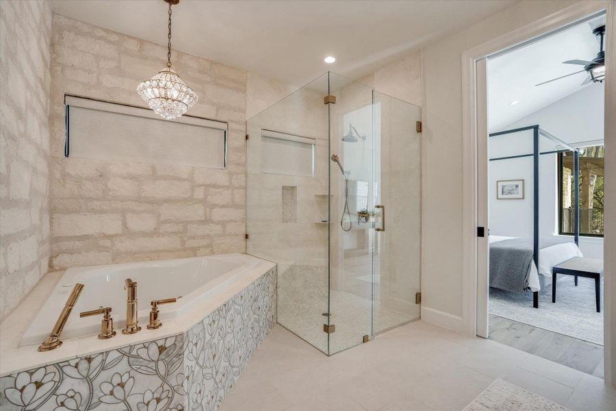 Furnished interior view inside a new home in , Wimberley (Image 14).