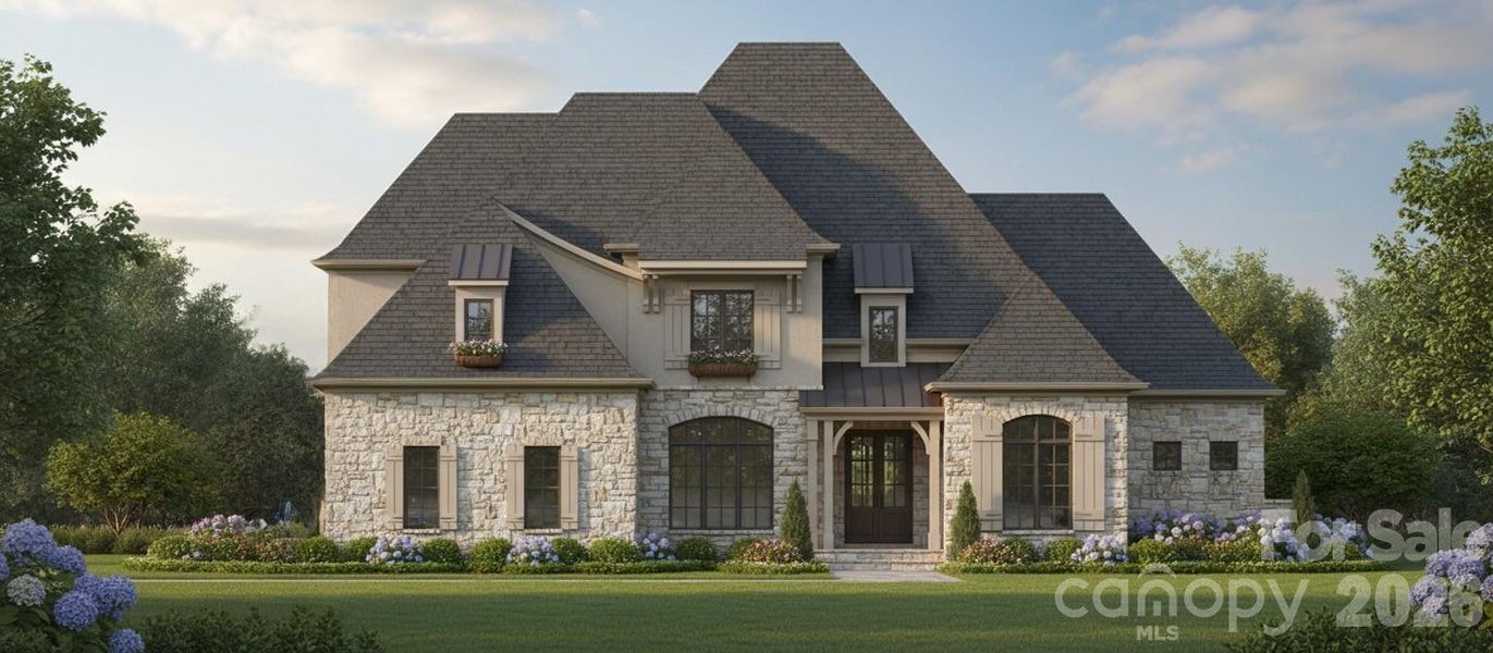 Front exterior of a new home in , Charlotte, NC, highlighting curb appeal (Image 1). Front exterior of a new home in , Charlotte, NC, highlighting curb appeal (Image 1).
