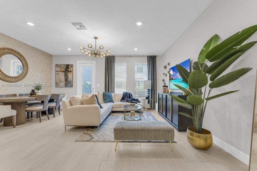 Furnished interior view inside a new home in , Plantation (Image 11).