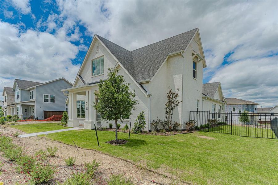 Front exterior of a new home in , Aledo, TX, highlighting curb appeal (Image 20).