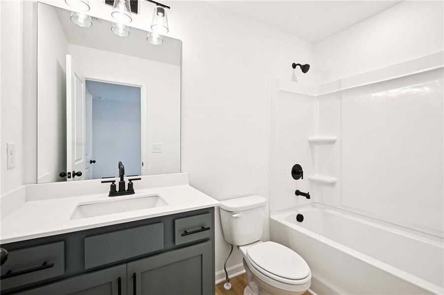 Furnished interior view inside a new home in Creekside, Dawsonville (Image 16). Furnished interior view inside a new home in Creekside, Dawsonville (Image 16).