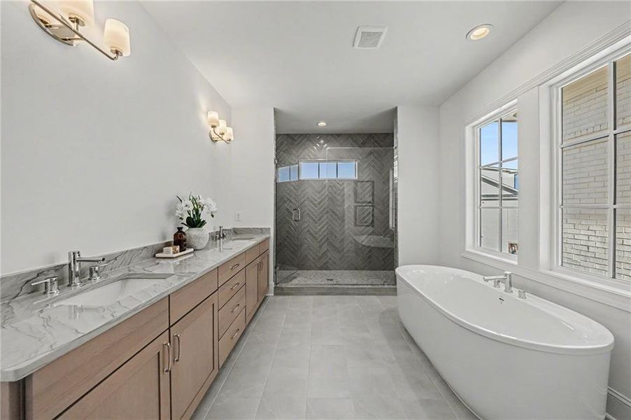 Furnished interior view inside a new home in , Alpharetta (Image 35).