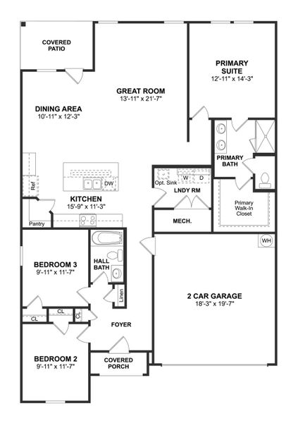 2D floor plan layout for the Daffodil IV by K. Hovnanian® Homes in Ascend at Legends Bay, Baytown, TX (Image 3). 2D floor plan layout for the Daffodil IV by K. Hovnanian® Homes in Ascend at Legends Bay, Baytown, TX (Image 3).